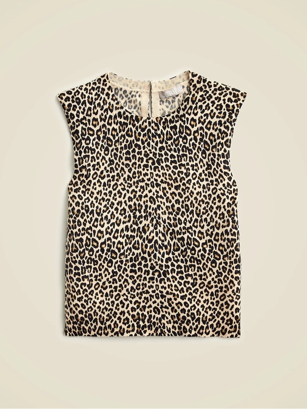 J.Crew Featherweight Cashmere-blend Sweater Shell in Leopard Print